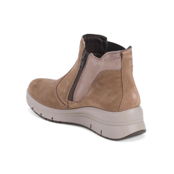 ENVAL SOFT Taupe Made In Italy Suede Ankle Boots - Picture 2 of 2